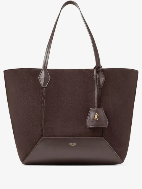 Jimmy Choo Diamond leather-trimmed tote bag