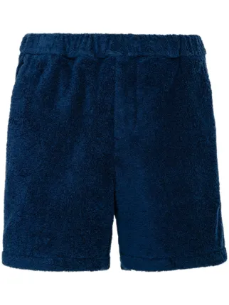 PRADA リナイロン ショートパンツ NAVY Prada Cotton Terry Shorts | Blue | FARFETCH GE