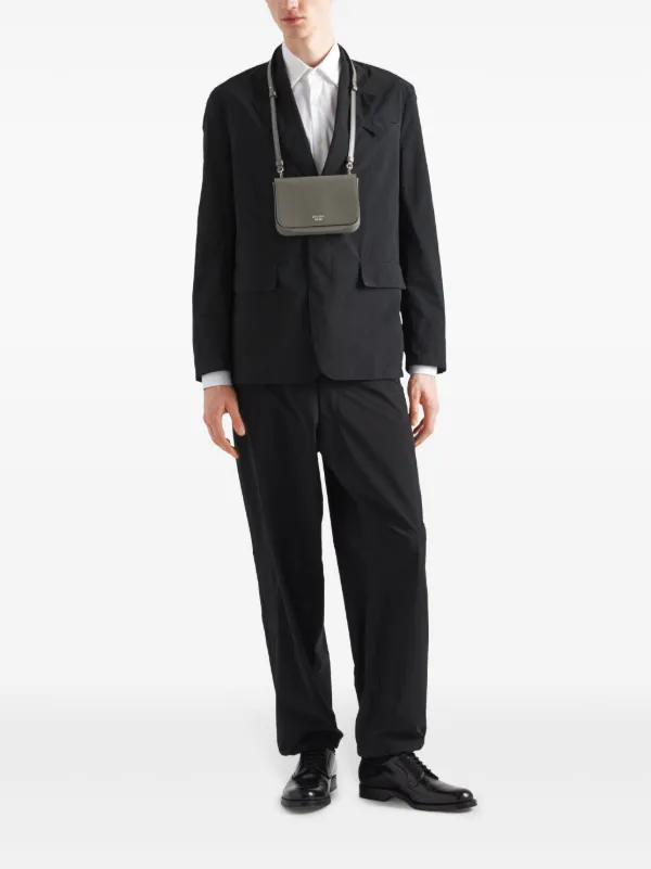 Prada Drawstring wide-leg Trousers | Black | FARFETCH AO