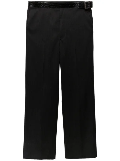 Pantalon chino à taille ceinturée - Prada - Modalova