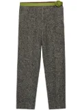 Prada belted slim fit trousers - White