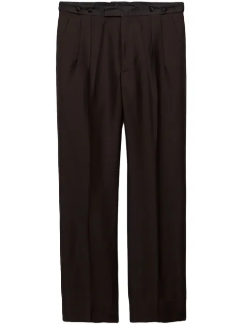 Prada Wide-Leg-Hose mit Bundfalten