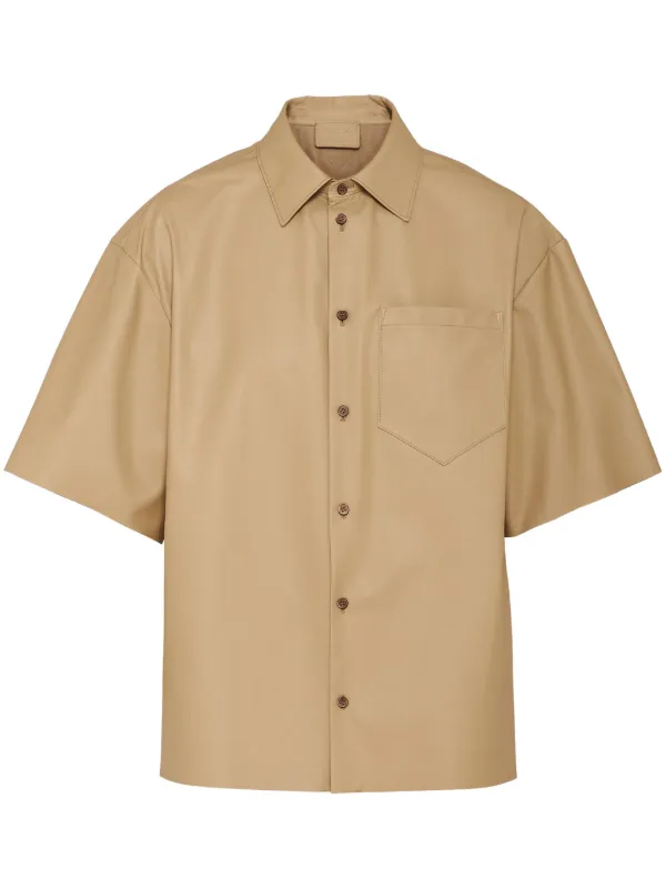 Prada レザー シャツ | ニュートラル | FARFETCH JP Prada レザー シャツ | ニュートラル | FARFETCH JP