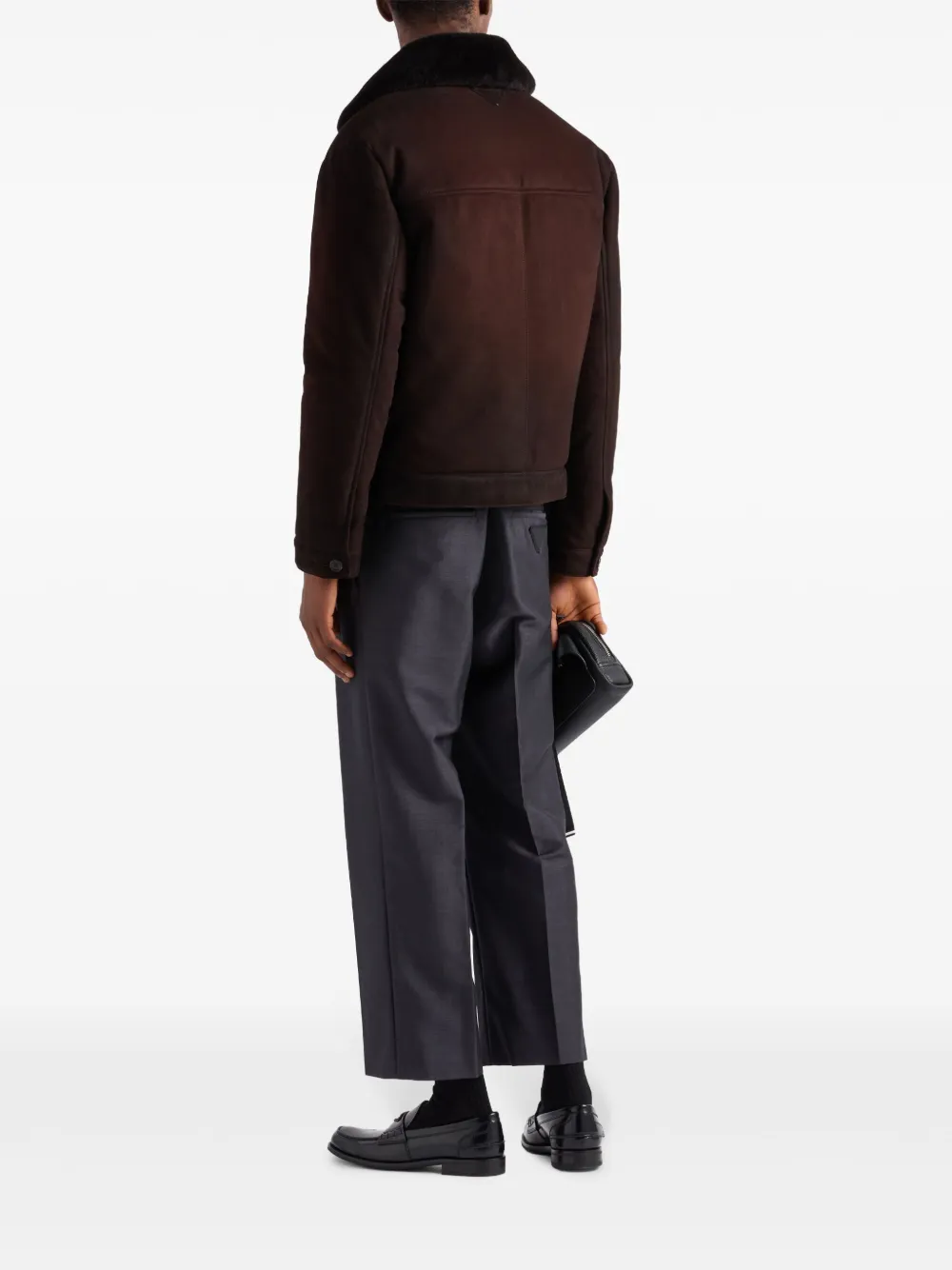 Prada Bomberjack met rits Bruin