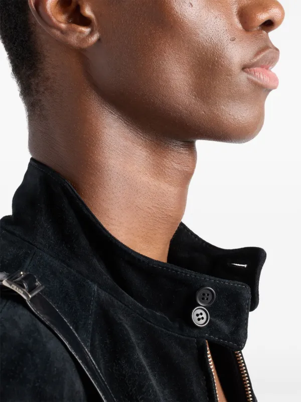 レザージャケット・コート Prada Suede Bomber Jacket Prada Suede Bomber Jacket | Black | FARFETCH