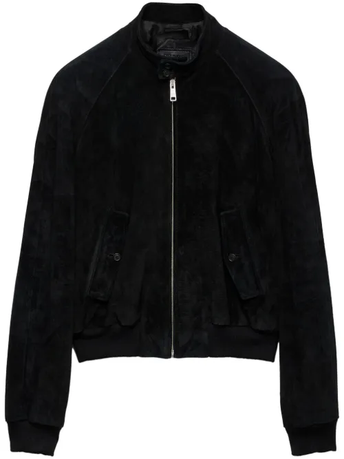 Prada veste bomber en daim - Noir - Prada - Modalova