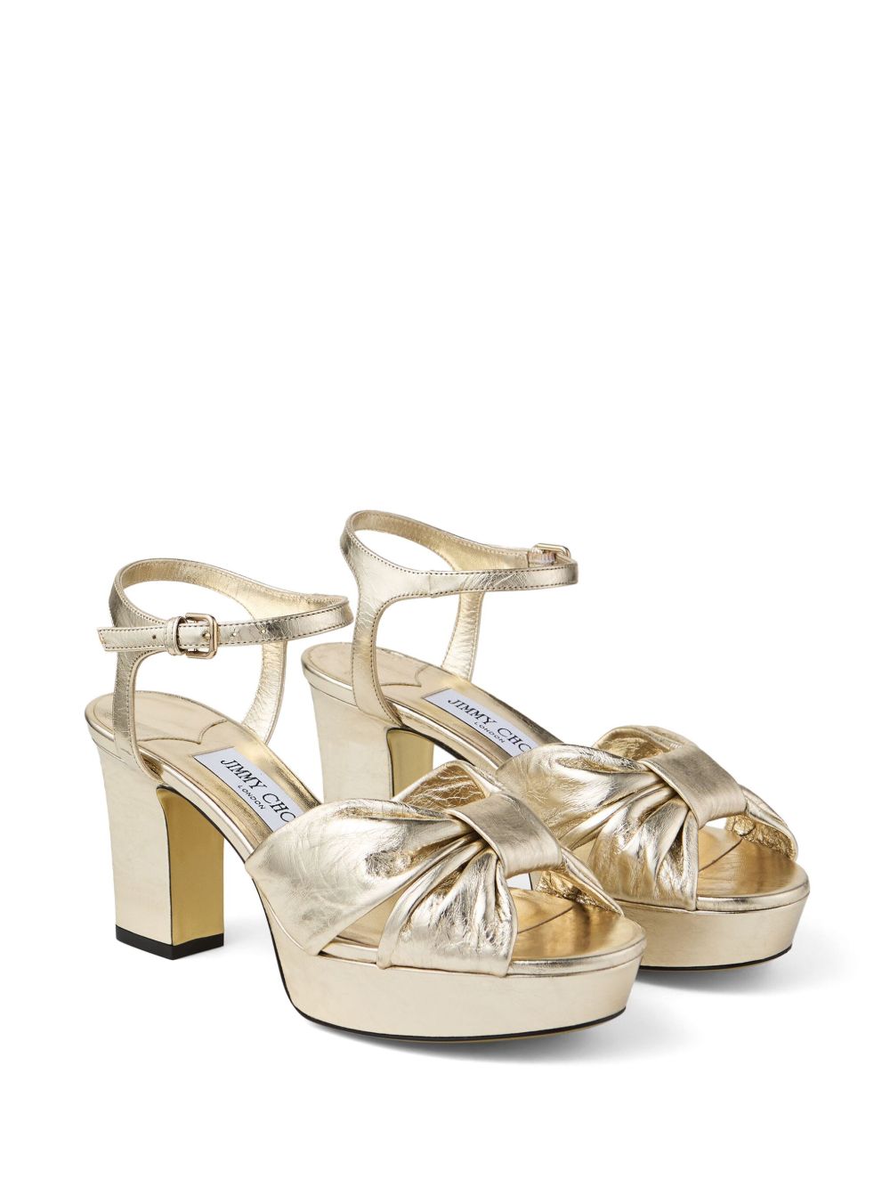 Jimmy Choo 80 mm Heloise sandalen - Goud