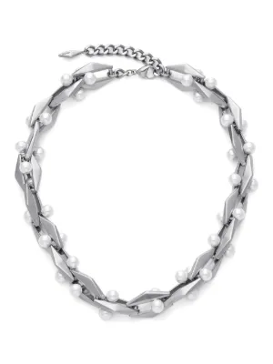 JIMMY CHOO 国内買付 Diamond チェーン Necklace Silver仕上げ Jimmy Choo Diamond chain necklace for Women - Silver in UAE