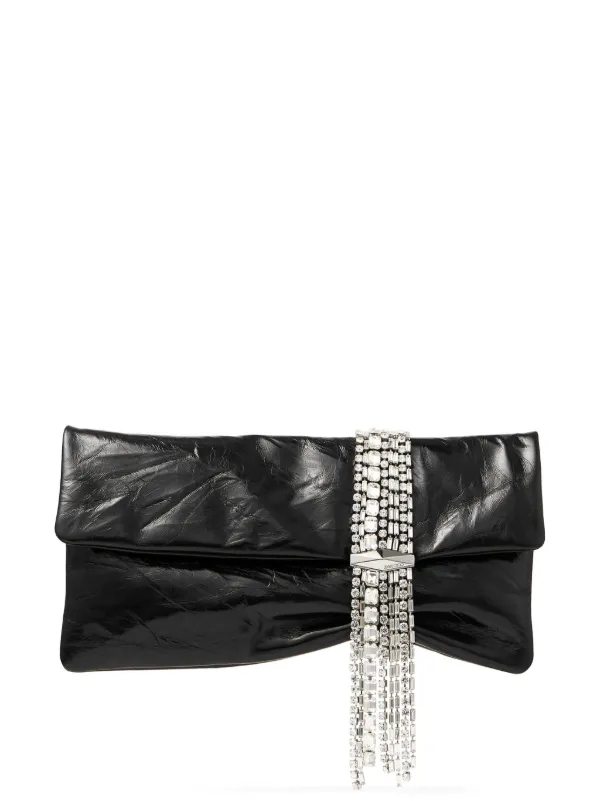 クラッチバッグ Jimmy Choo Zandra Clutch Bag In Black llic Leather 26087014_56047218_600.jpg