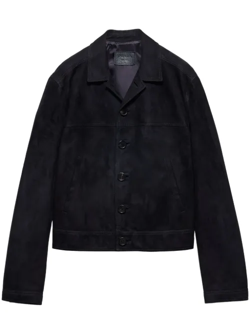 Prada veste en daim - Bleu - Prada - Modalova