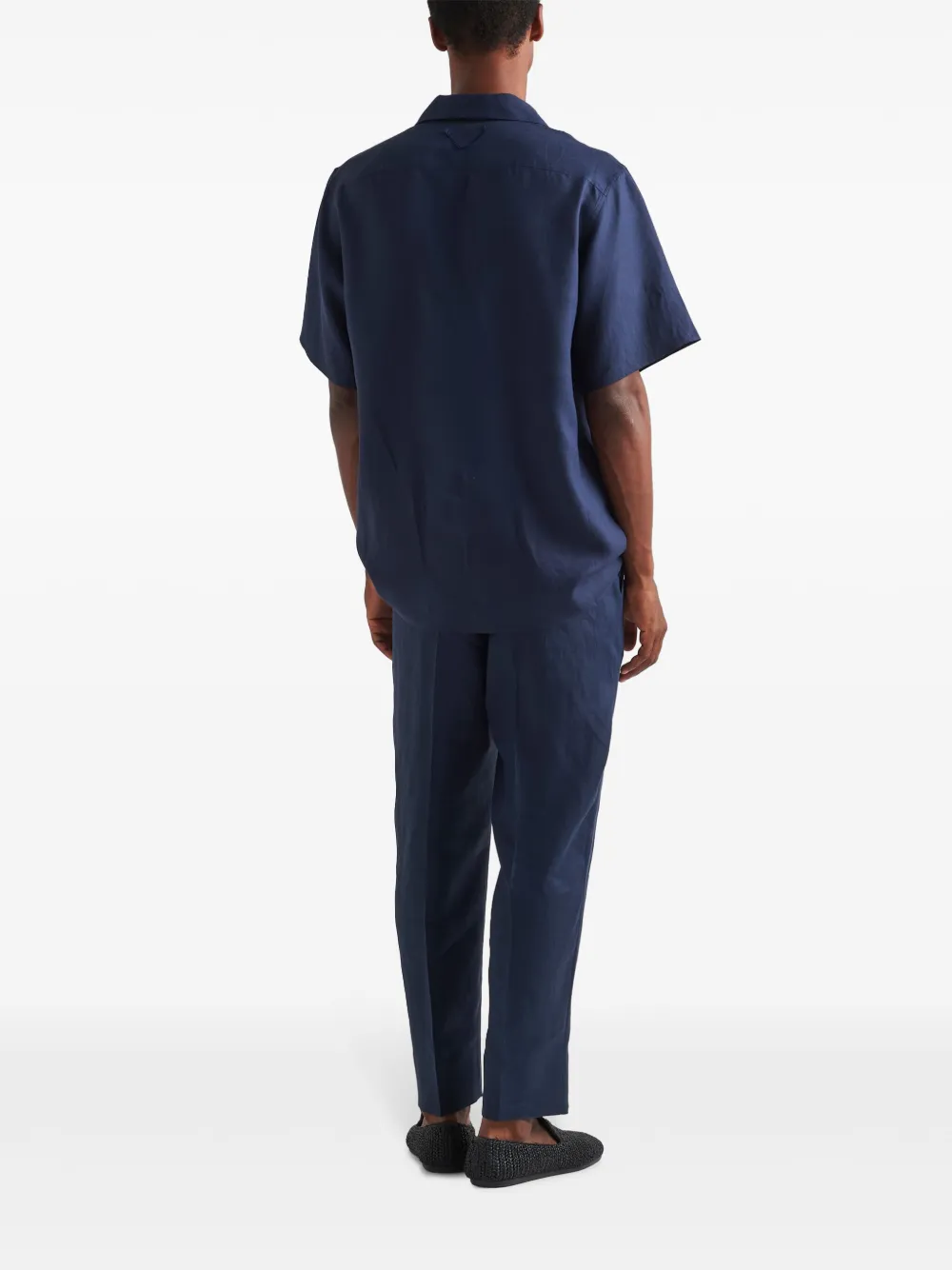 Prada Linnen broek Blauw