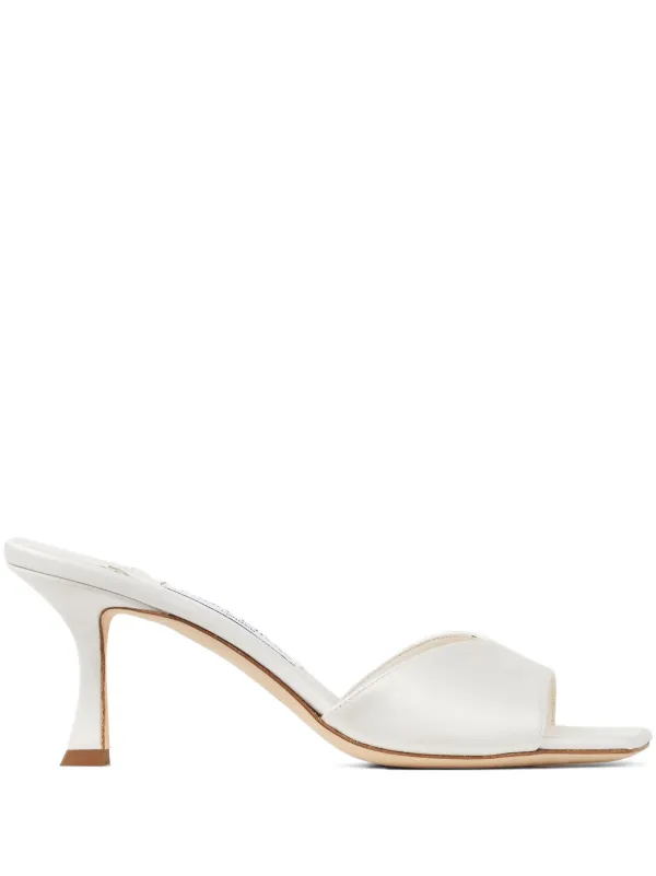 Jimmy Choo Skye Heeled Mules in Neutrals