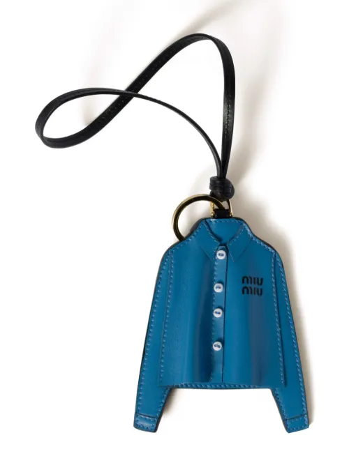 Miu Miu porte-clés en cuir - Bleu - Miu Miu - Modalova