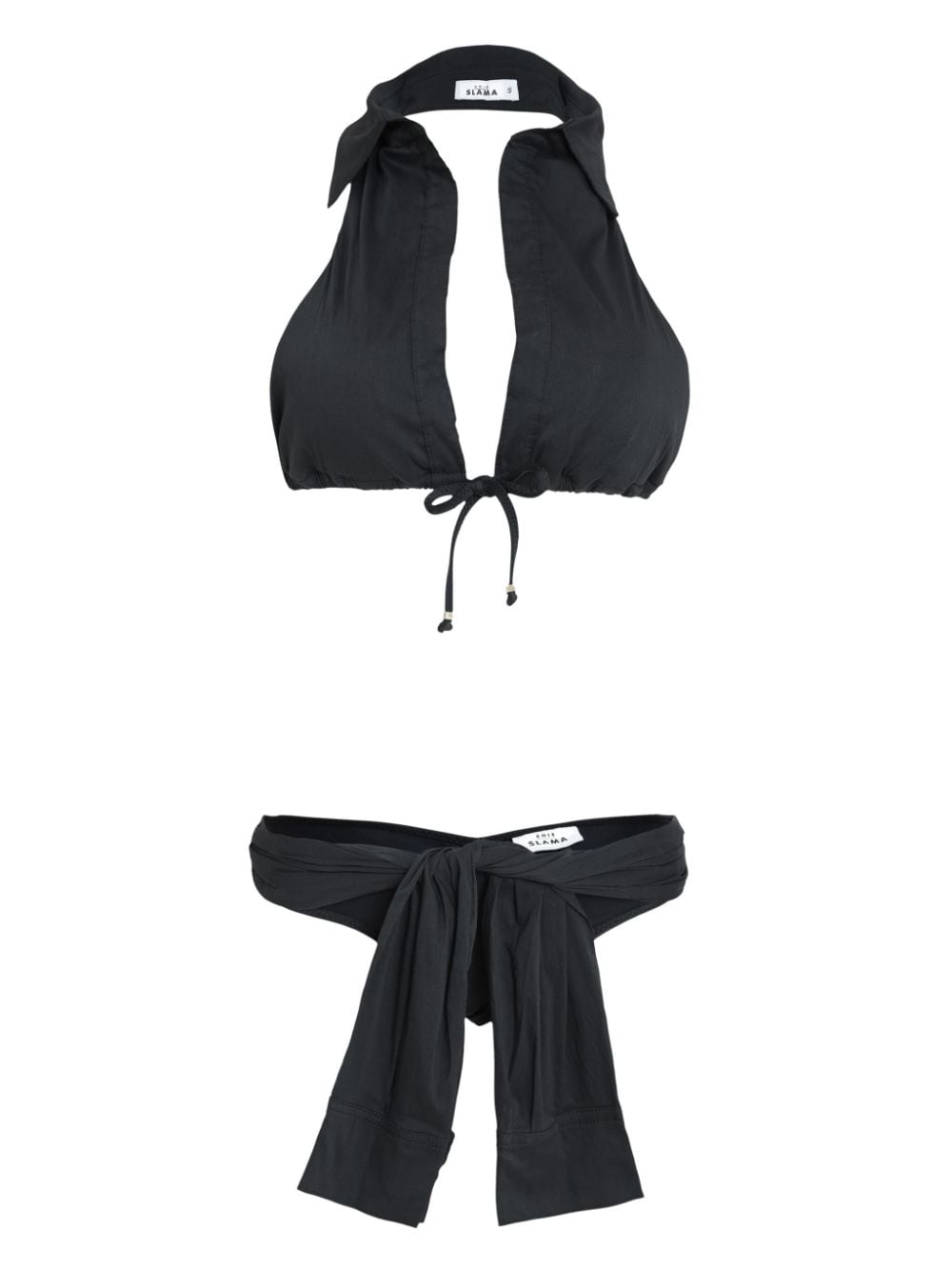 tie-fastening bikini set