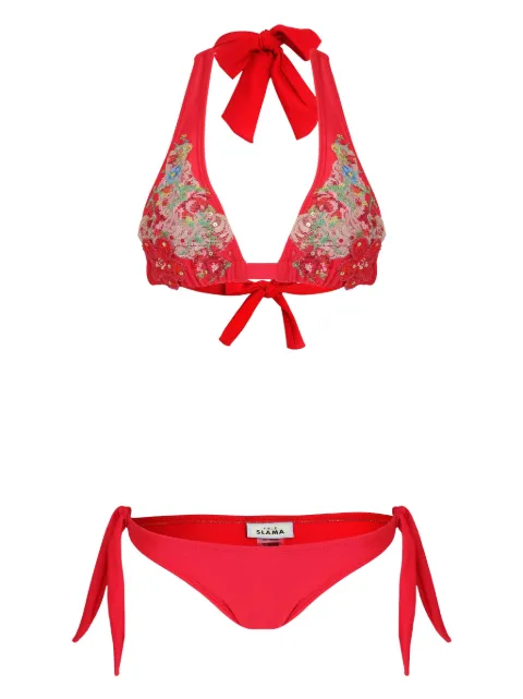 Amir Slama embroidered-motif bikini set