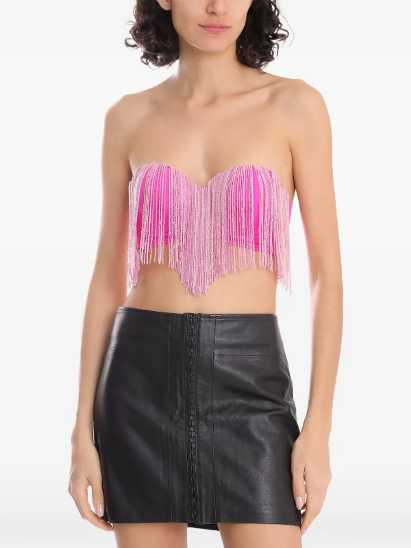 Amir Slama Top Crop Senza Spalline Rosa FARFETCH IT