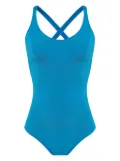Amir Slama criss-cross swimsuit - Blue