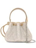 Oscar de la Renta nano O Handle crystal-pavé bag - Neutrals