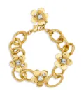 Oscar de la Renta O Chain-Link Flower bracelet - Gold