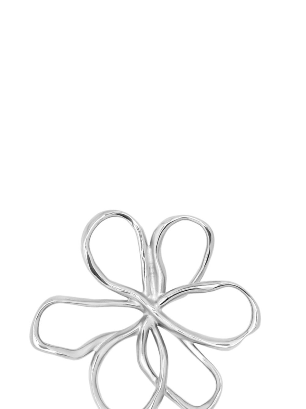 Oscar de la Renta small Threaded Flower earrings - Silver