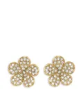 Oscar de la Renta Crystal Flower stud earrings - Gold