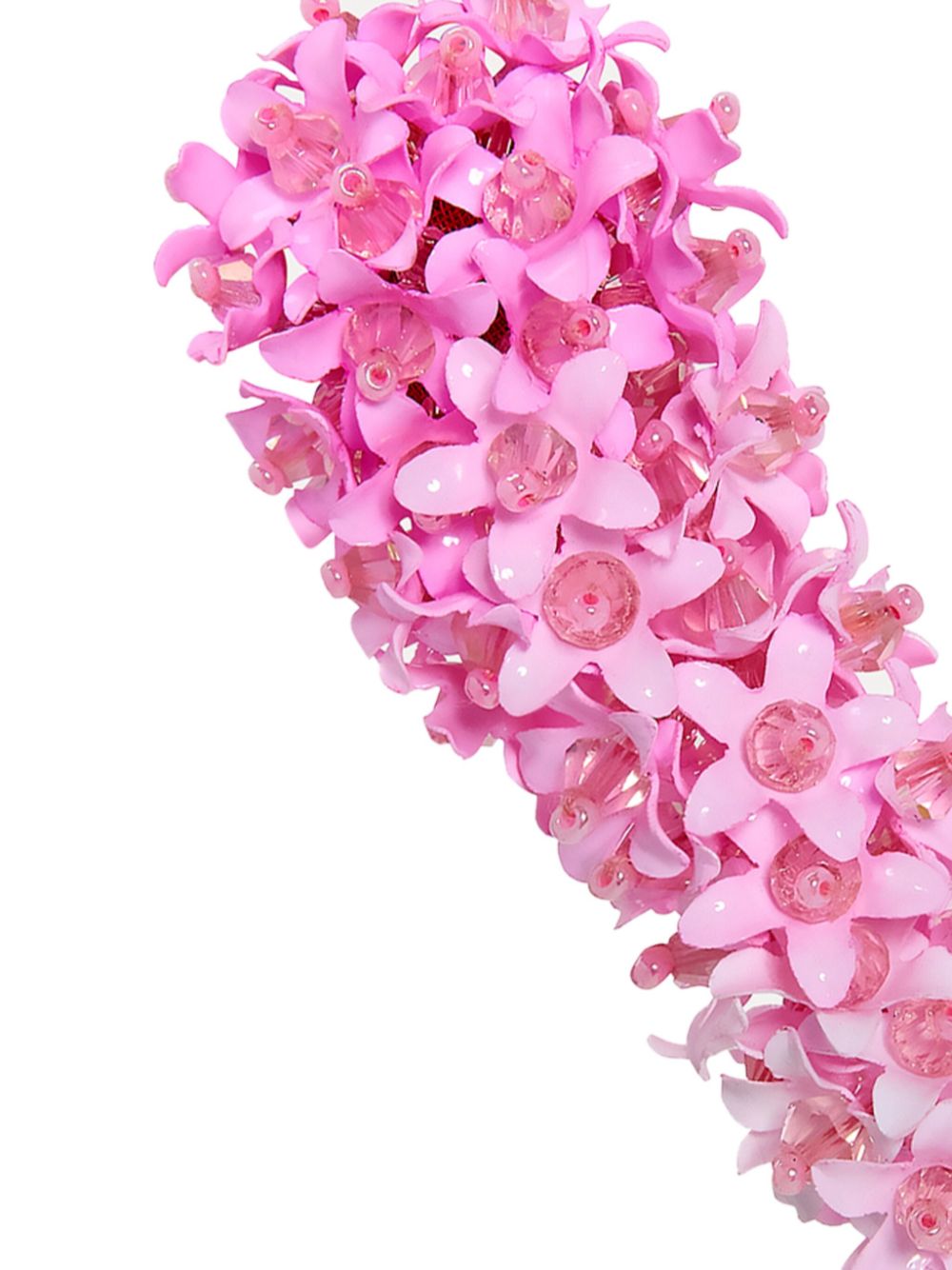 OSCAR DE LA RENTA CASCADING FLOWER CLIP-ON EARRINGS 