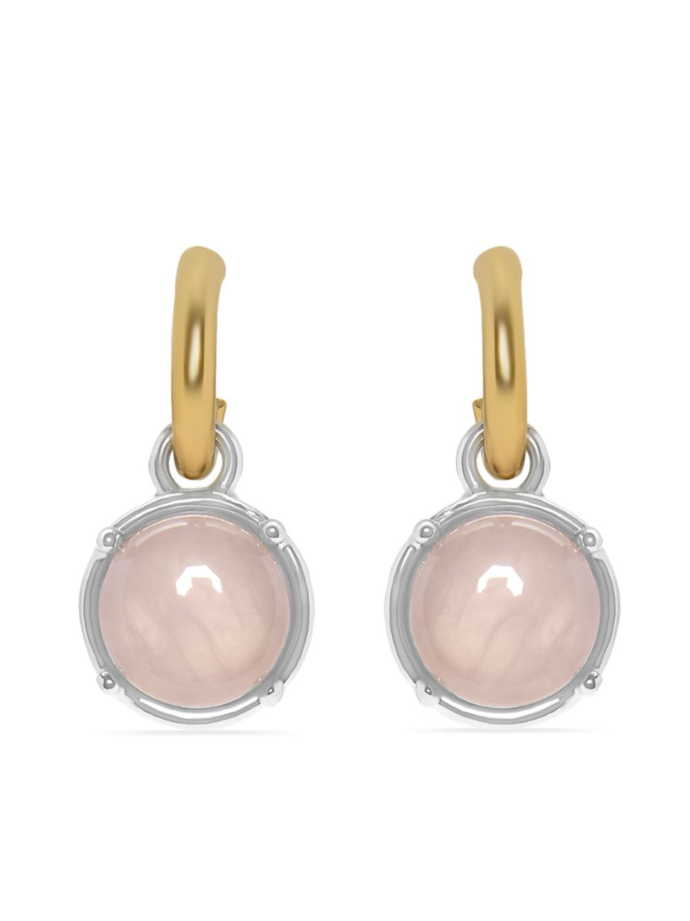 Oscar de la Renta Cabochon quartz earrings - Gold