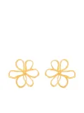 Oscar de la Renta small Threaded Flower earrings - Gold