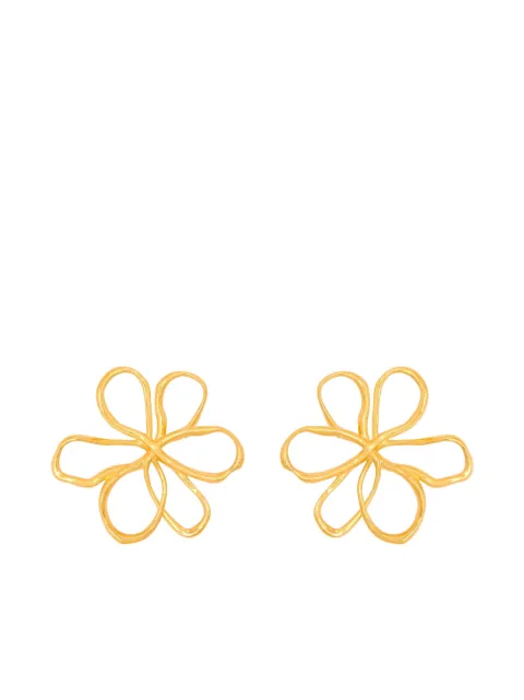 Oscar de la Renta small Threaded Flower earrings