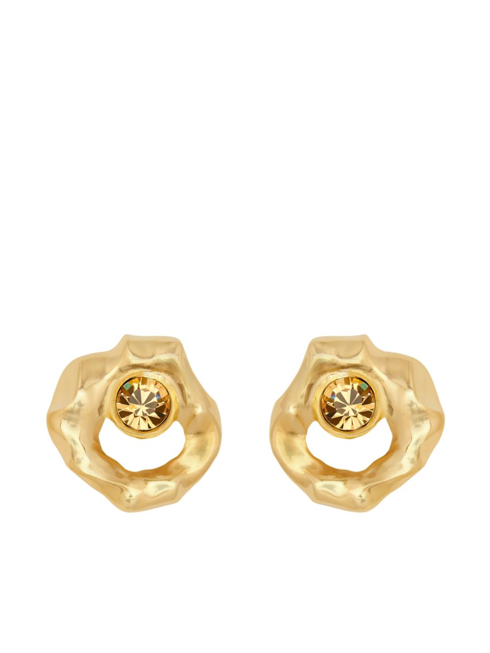 Oscar de la Renta textured earrings - Gold