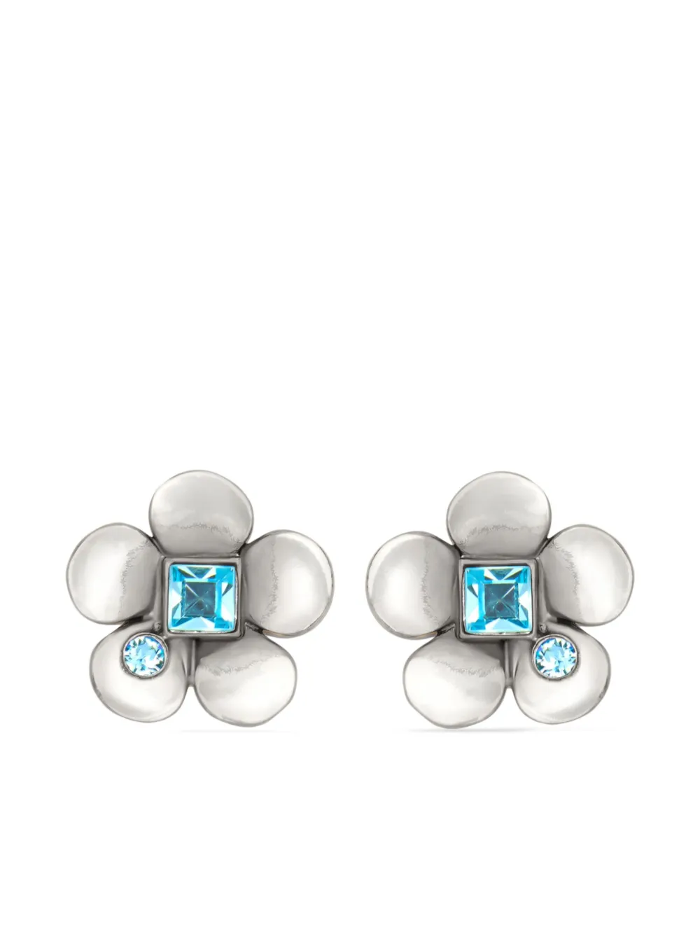 Oscar de la Renta Flower ピアス - シルバートーン Oscar de la Renta Flower ピアス - シルバートーン