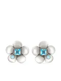 Oscar de la Renta Flower stud earrings - Silver