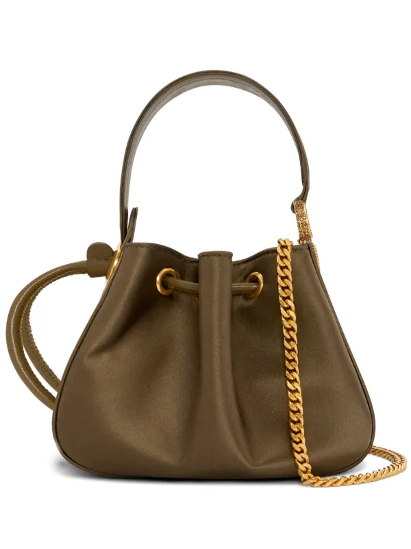 Oscar de la Renta Nano Crystal Pavé O Handle Bag in Brown