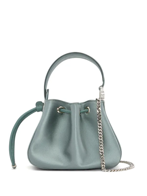 Oscar de la Renta Nano Crystal Pavé O Handle Bag in Grey