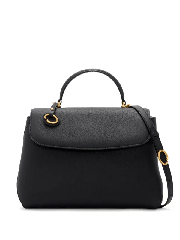 Oscar de la Renta The Poppy Top-handle Bag in Black