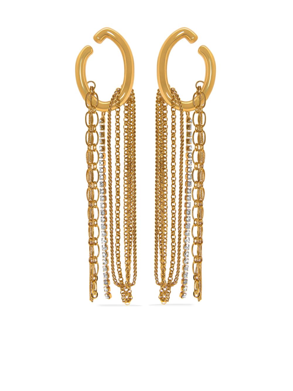 O Chain fringed earrings