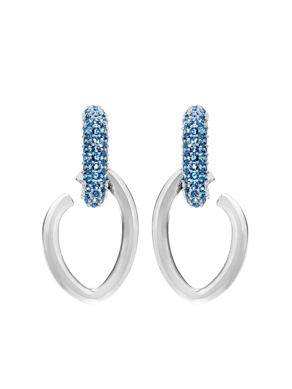 Oscar de la Renta Pavé O drop earrings - Silver