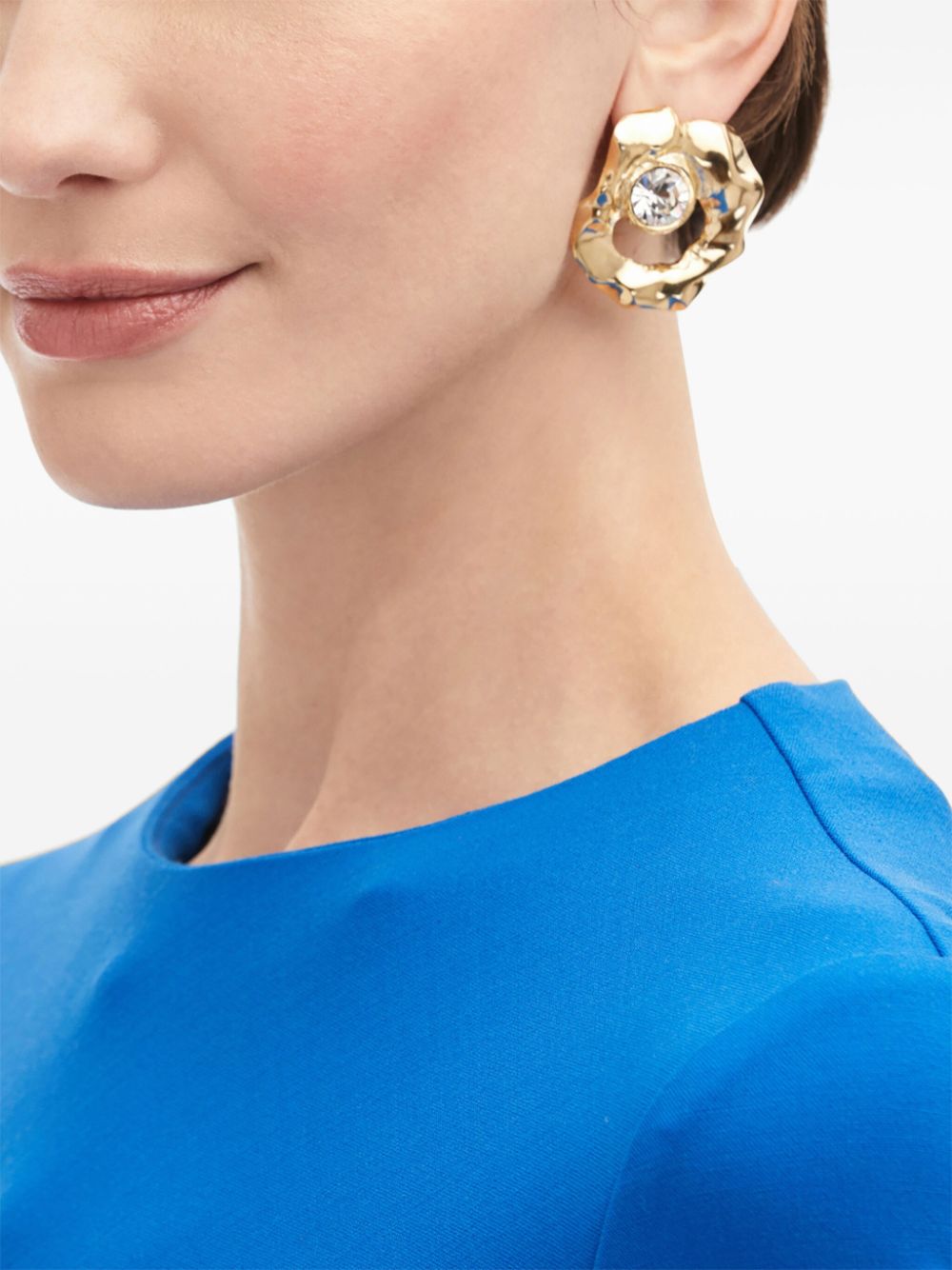 Oscar de la Renta textured earrings - Gold