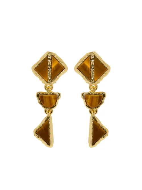Boucles d'oreilles à pierres variées - Oscar de la Renta - Modalova