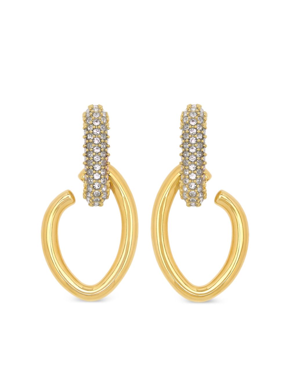 Oscar de la Renta Pavé O drop earrings - Gold