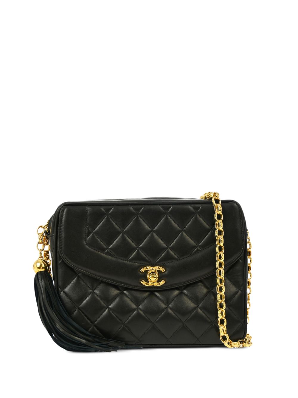 CHANEL Pre-Owned 1992 small diamond-quilted camera bag – Black