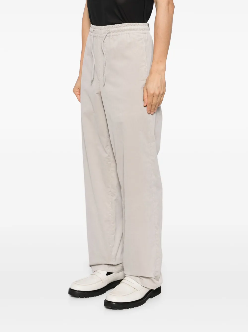 Apc Vincent Long Drawstring Casual Pants In White