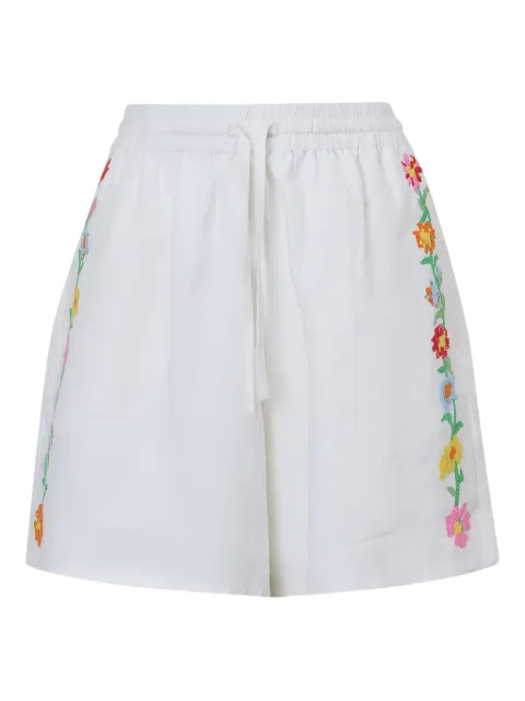 Mira Mikati shorts con bordado floral
