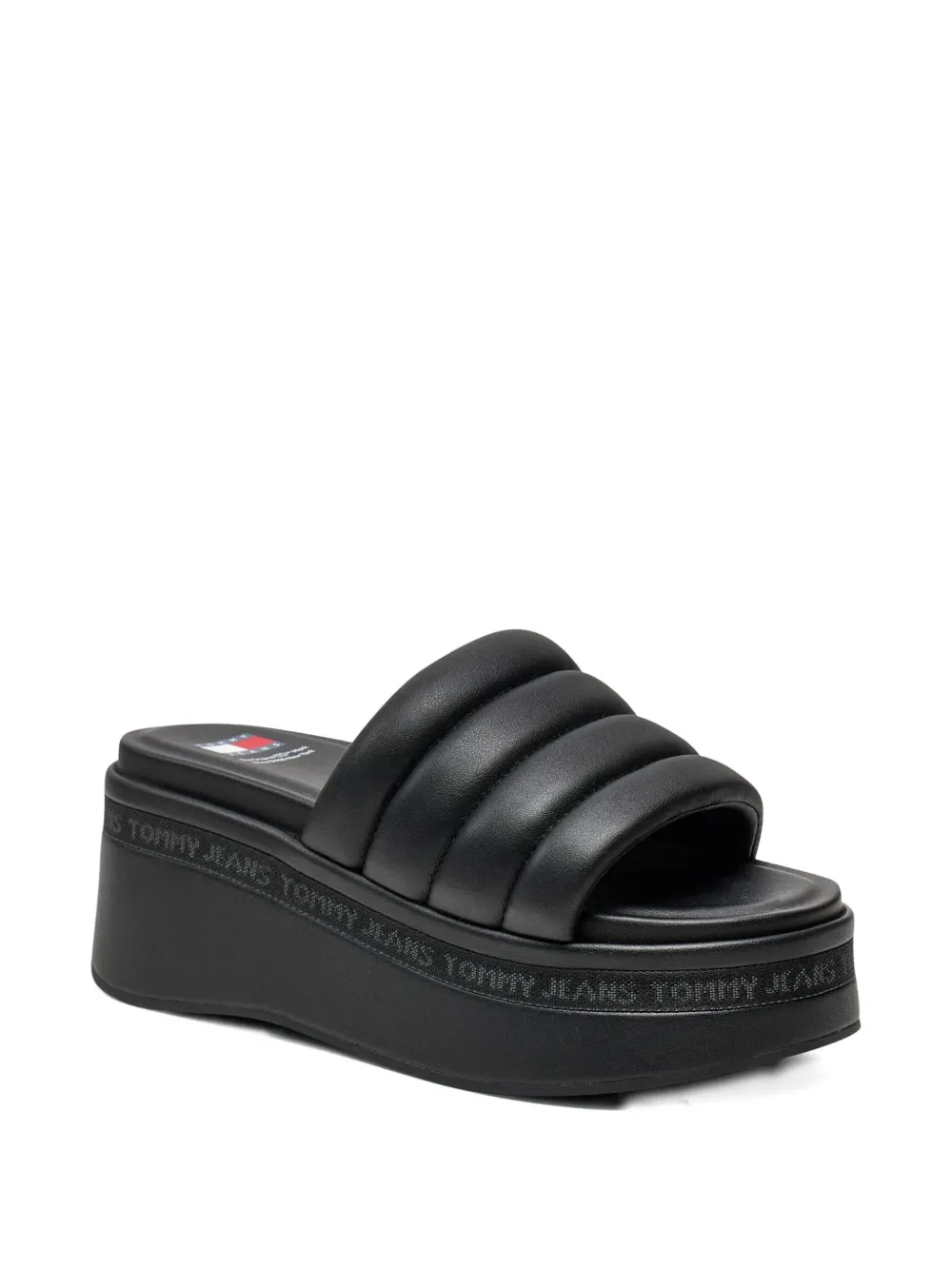 Tommy Hilfiger quilted platform sandals Black
