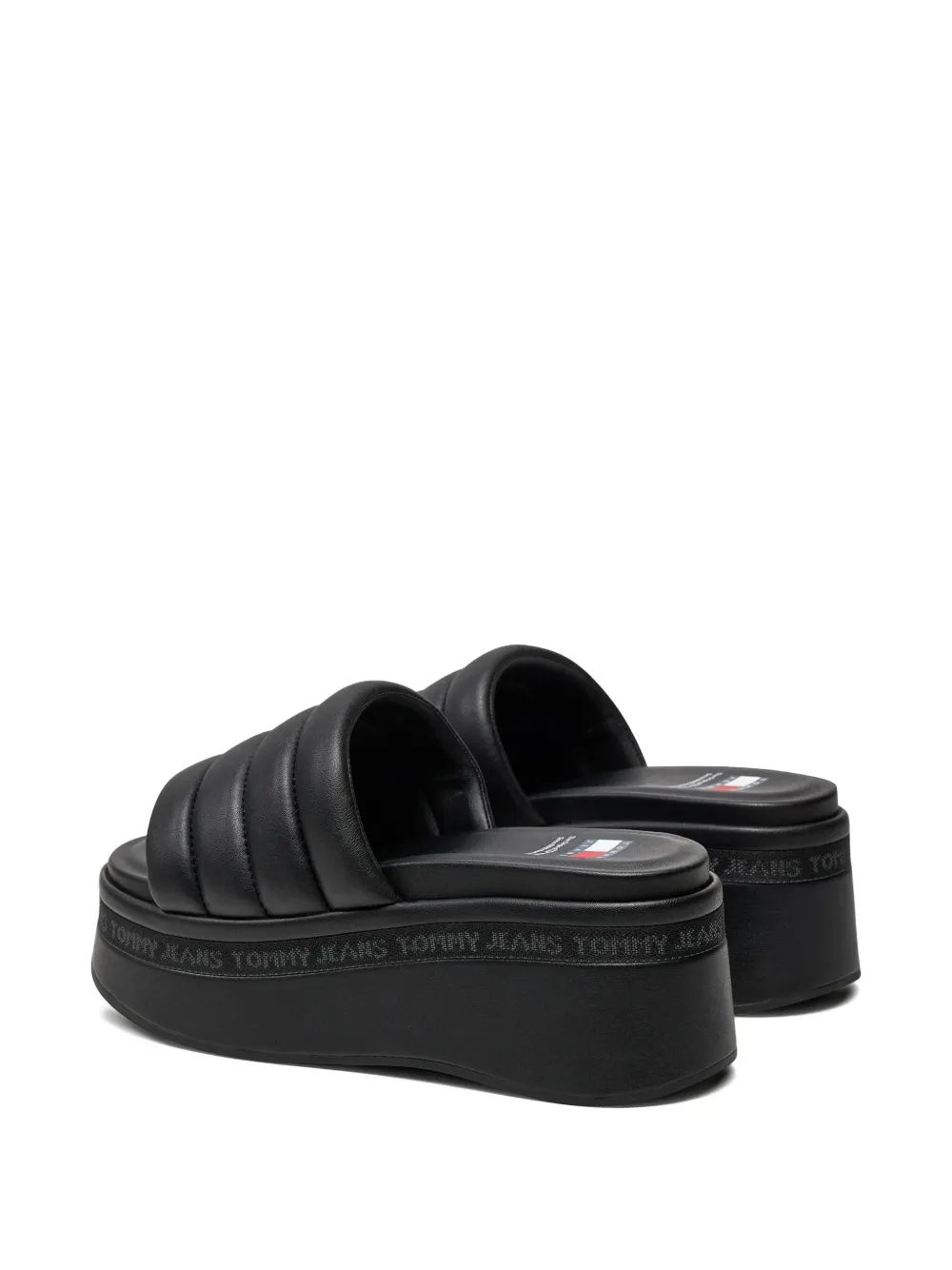 Tommy Hilfiger quilted platform sandals Black