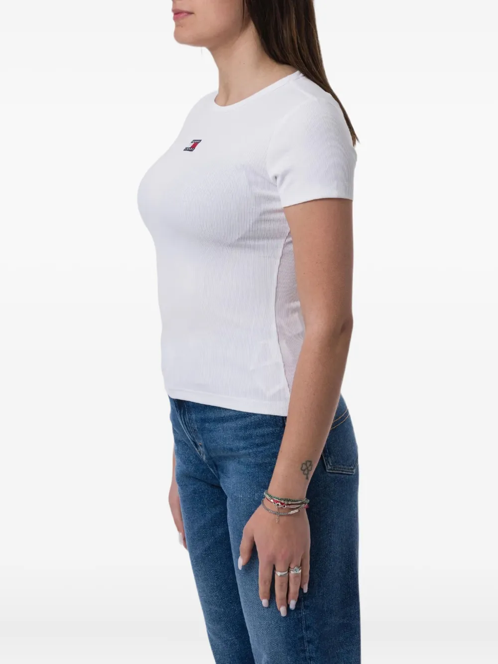 Tommy Jeans Ribbed T-shirt In White