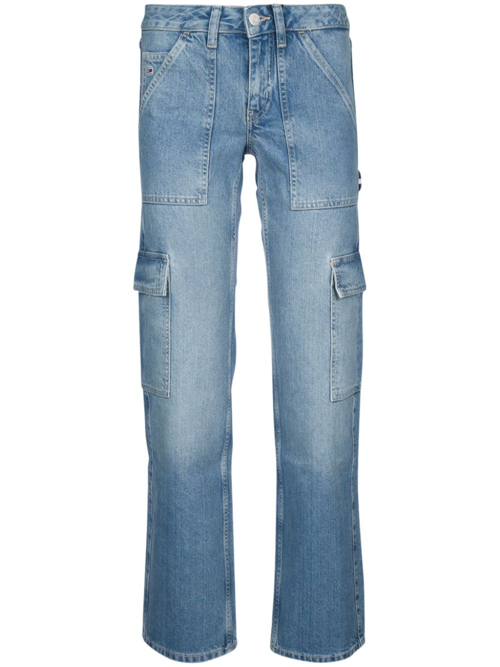 low-rise straight-leg jeans