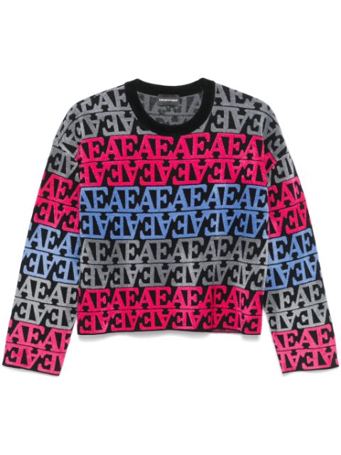 Emporio Armani flocked-logo sweater Women