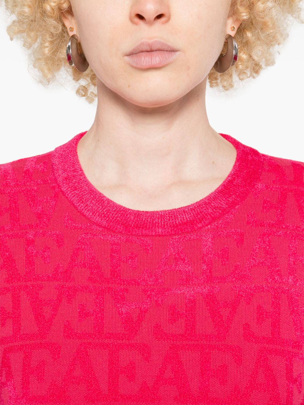 Emporio Armani logo-flocked sweater Women