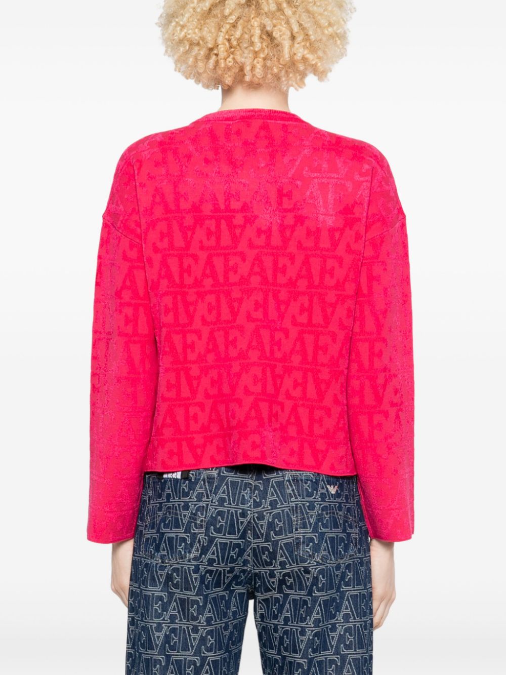 Emporio Armani logo-flocked sweater Women